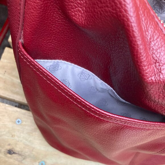 Piazza Red Genuine Leather Handbag/Shoulder Bag - Picture 6 of 6